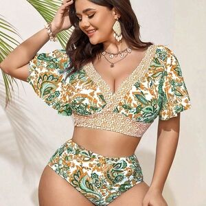 Floral Print Women's Swim Set